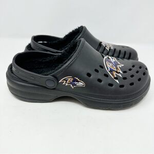 FOCO Baltimore Ravens Clogs with Strap Black Purple Size Medium Men's 9-10